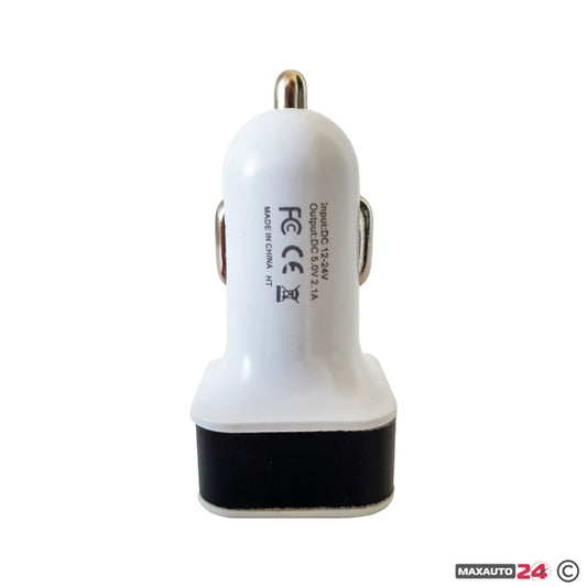 Универсално USB зарядно за кола с два порта - 13611