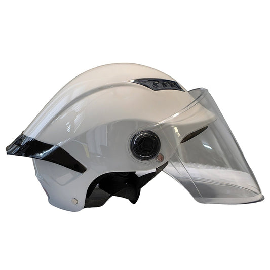 Каска за мотор - PA538 с Визьор и Спойлер - Бял