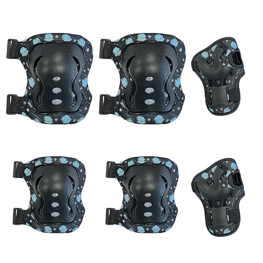 Детски наколенки РА1011 - 6бр / к-т - Черни