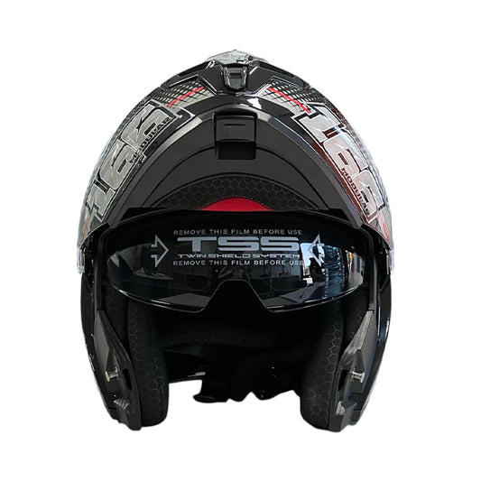 Каска 166 - Размер S - Черно/Червено