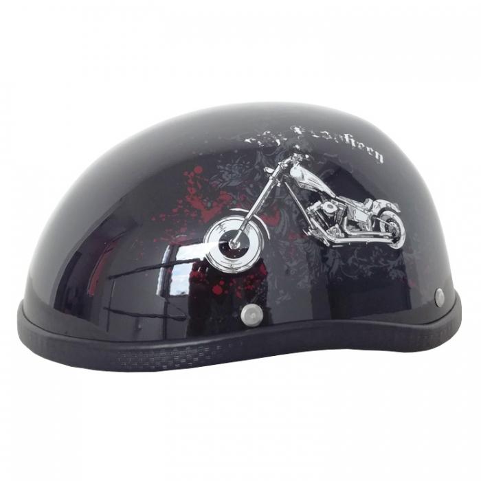 Каска за мотор - 2499 мотор - черен гланц
