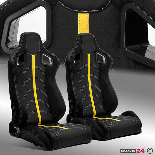 Спортни седалки тип рекаро -1079 жълта