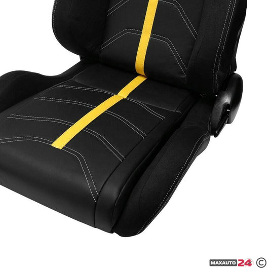 Спортни седалки тип рекаро -1079 жълта