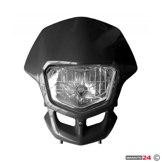 Маска (фар) за мотор - D1-500 - черна