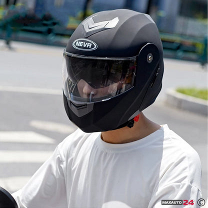 Каска за мотор - 2402-2 черна гланц