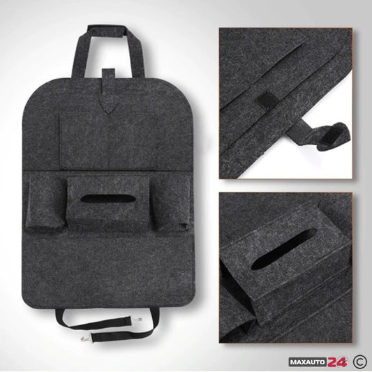 Текстилен органайзер за седалка - 2204 - сив