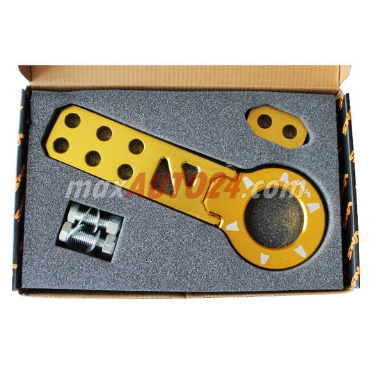 Алуминиева кука за теглене предна - жълта