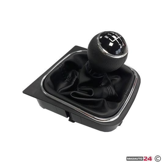 Топка за скоростен лост с маншон съвместима с  Golf V/VI (03-12) с 5 скорости - черен конец