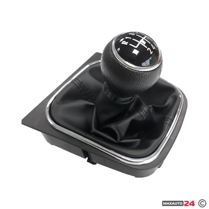 Топка за скоростен лост с маншон съвместима с  Golf V/VI (03-12) с 6 скорости - черен конец