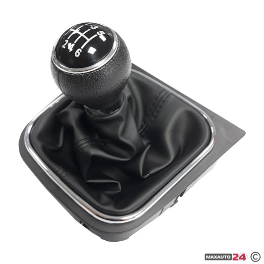 Топка за скоростен лост с маншон съвместима с Golf V/VI (03-12) с 6 скорости - черен конец