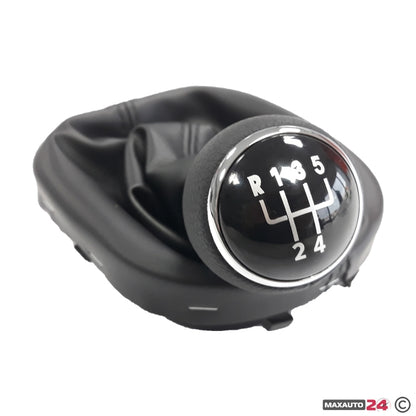 Топка за скоростен лост с маншон съвместима с VW Touran/Caddy с 5 скорости - черен конец