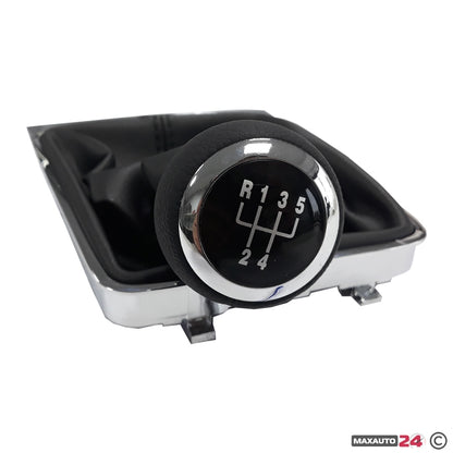 Топка за скоростен лост с маншон съвместима с VW Passat B6 06-12 с 5 скорости - черен конец