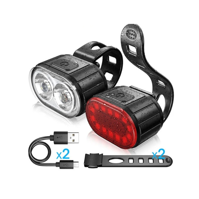 Фар и стоп за велосипед PA500/QH-805 комплект