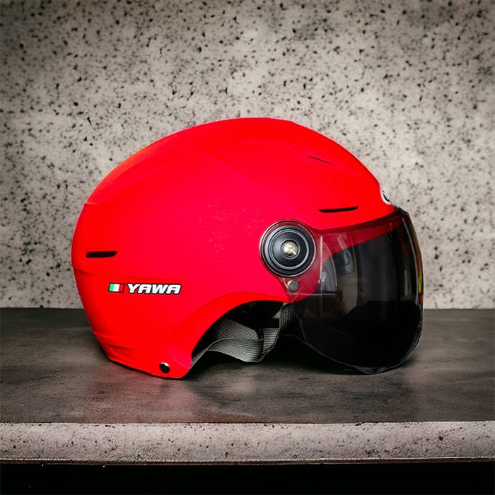 Каска за мотор - PA523 С Визьор - Червено