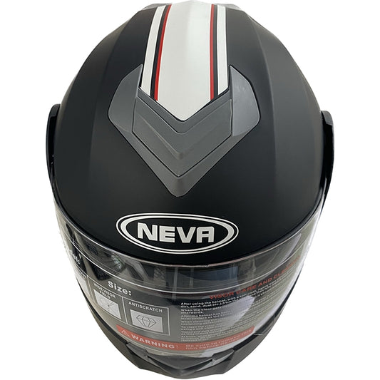 Каска за мотор - 2402-5 черно / бяло МАТ