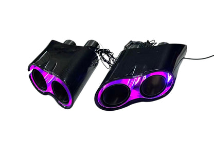 Универсални RGB LED карбонови накрайници за ауспух - Brabus