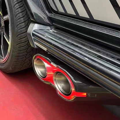 Универсални RGB LED карбонови накрайници за ауспух - Brabus
