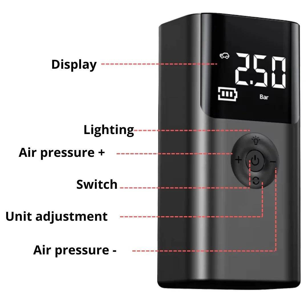 Стартер с въздушна помпа и фенерче QS003