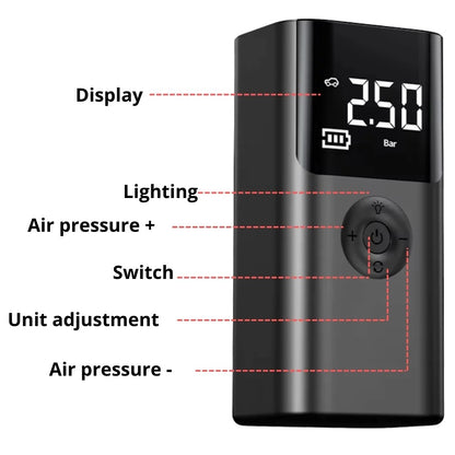 Стартер с въздушна помпа и фенерче QS003