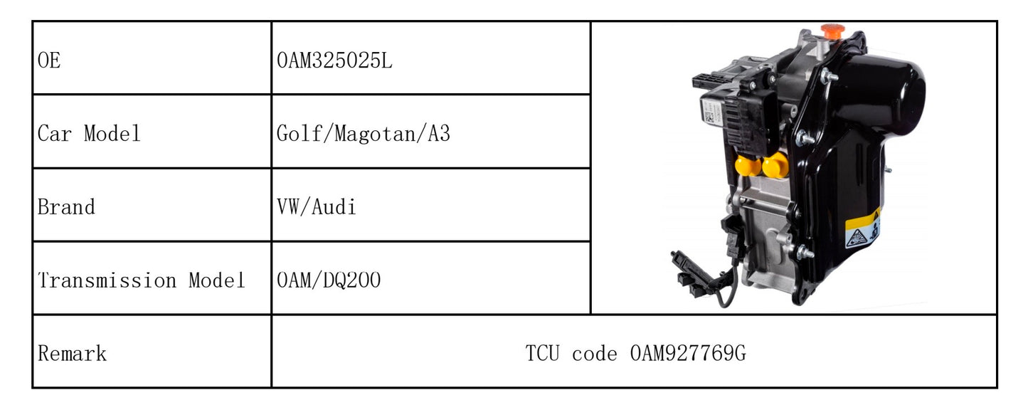 Мехатроник - автоматизирана скоростна кутия 0AM325025L - DQ200