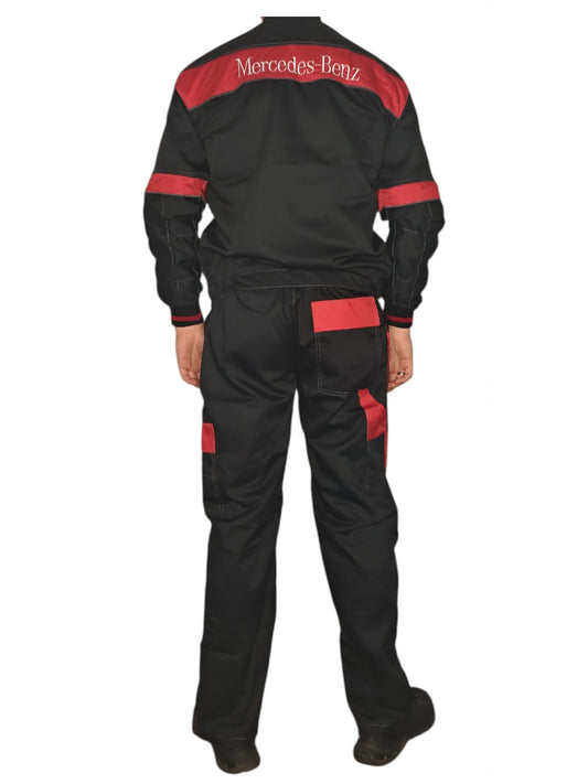 Зимен полугащеризон с яке Mercedes Benz / Мерцедес Бенз Сервизно състезателно работно облекло