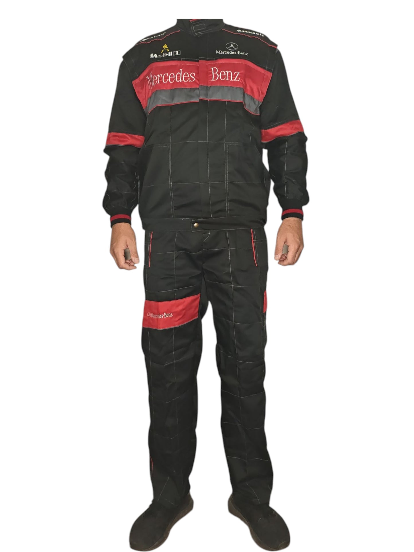 Зимен полугащеризон с яке Mercedes Benz / Мерцедес Бенз Сервизно състезателно работно облекло