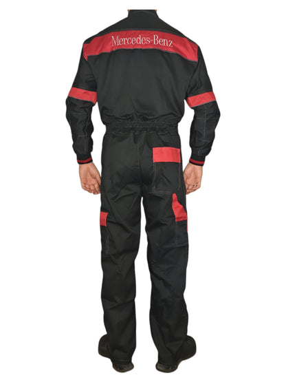 Зимен цял гащеризон Mercedes Benz / Мерцедес Бенз Сервизно състезателно работно облекло