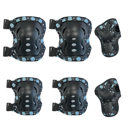 Детски наколенки РА1011 - 6бр / к-т - Черни