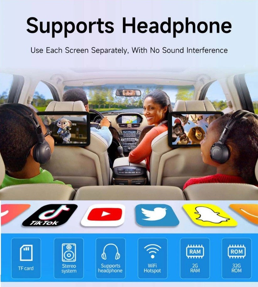 Мултимедия за Подглавник 10.1"2+32G Carplay