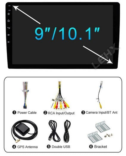 Мултимедия MP3 с двоен дин 9" Android 9 + GPS