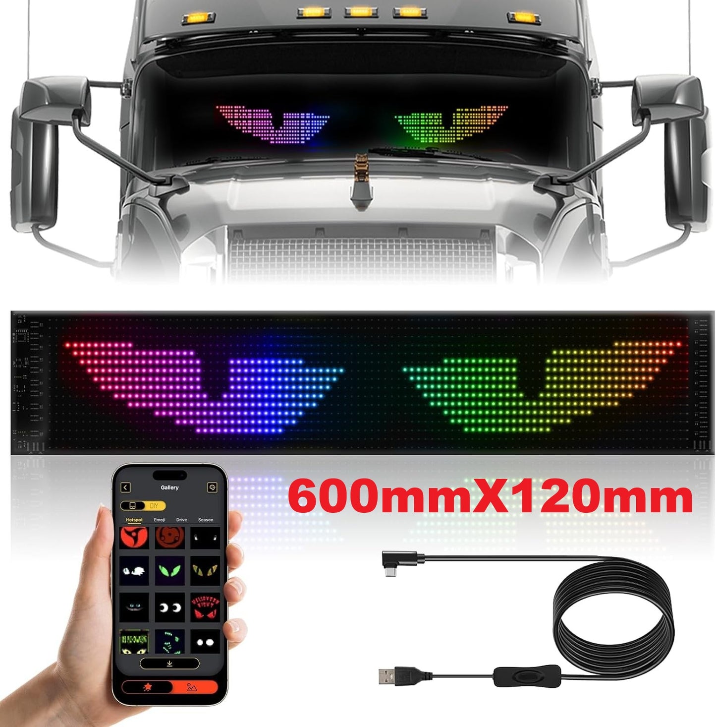 LED Light Bar 60х12см