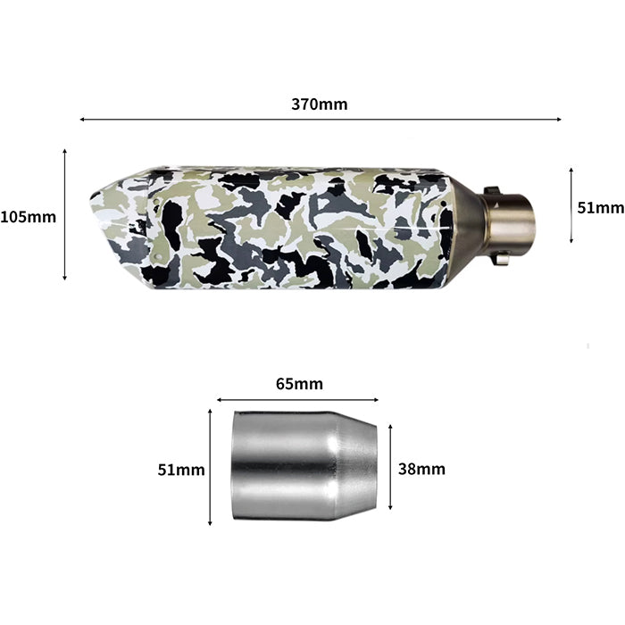 Гърне за мотоциклет PA934 - 40см - КАМУФЛАЖ