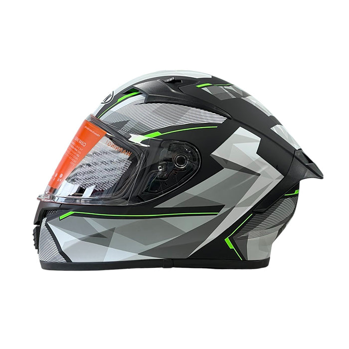 Каска за мотор 108 - размер M - Matt Black/Green